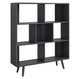 45 Inch Transmit Wood Grain Bookcase with 7 Open Shelves - Bookcases available at Alpine Outlets in Denver
