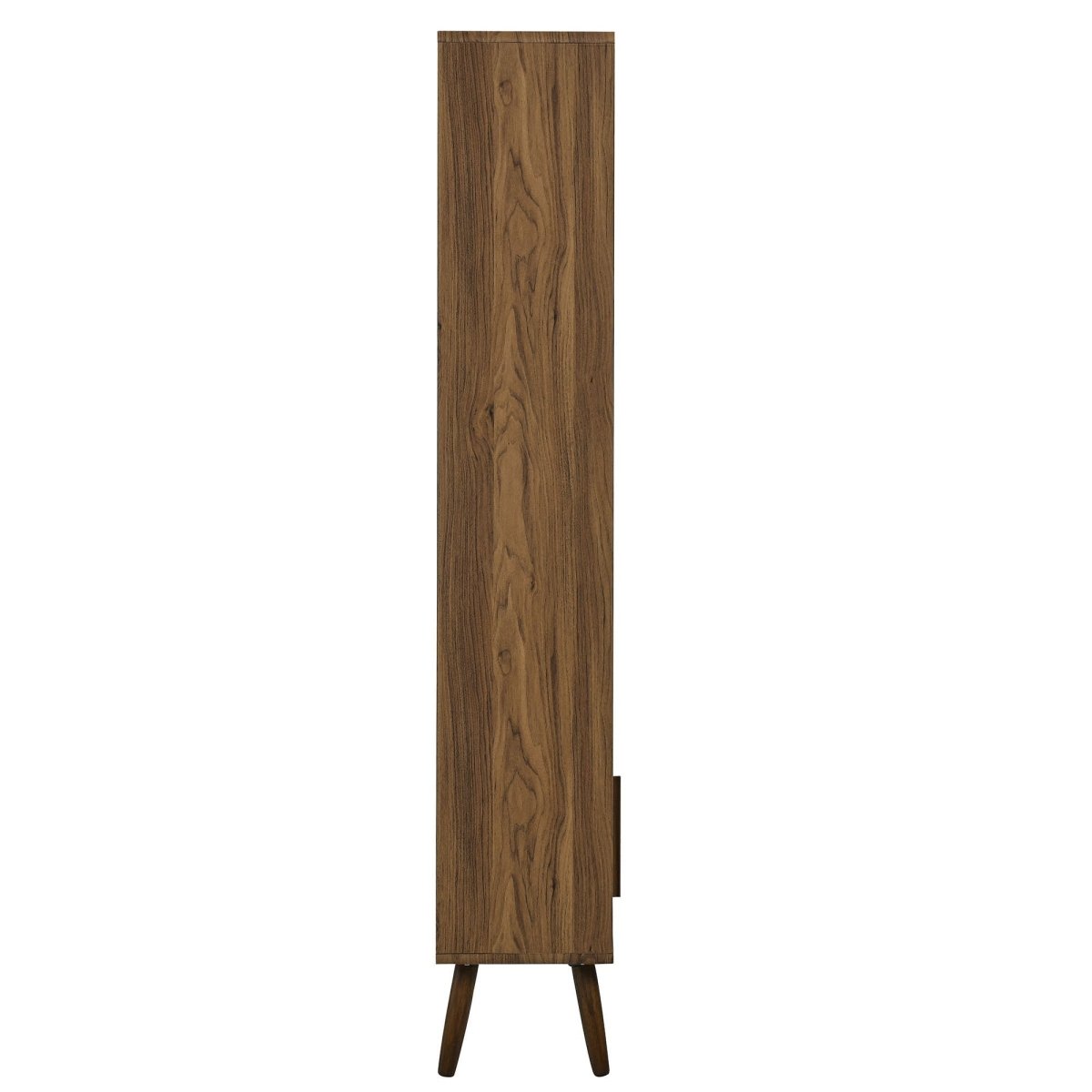 45" Wide Mid - Century Four - Tier Bookcase with Sliding Doors - Bookcases available at Alpine Outlets in Denver