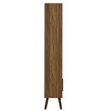 45" Wide Mid - Century Four - Tier Bookcase with Sliding Doors - Bookcases available at Alpine Outlets in Denver