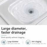Basin Sink, 0.6" Ultra Thin Profile, Triple Faucet Holes, Sink Only