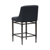 Marvin - Steel Frame Faux Leather Upholstered Counter Height Barstool