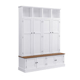 Hall Tree With Bench And Cabinet