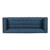 Contemporary Mid-Century Charm 3 Seater Sofa With Button Tufted Waffle Stitching