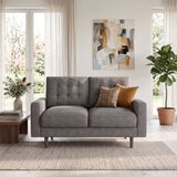 Loveseat Sofa, Tufted Back Upholstered 2 Seat Couch