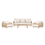 Wavefront - 4-Piece Outdoor Conversation Set With Cushions