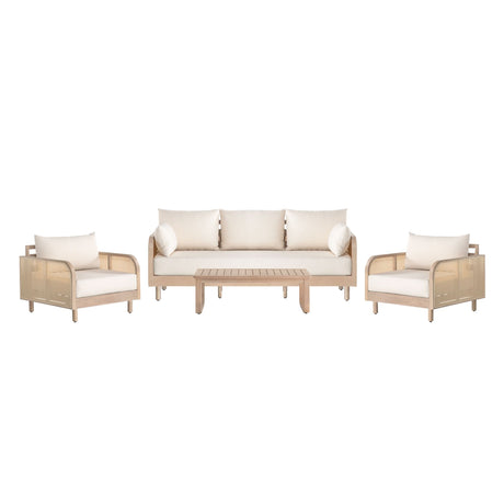 Wavefront - 4-Piece Outdoor Conversation Set With Cushions