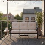 All-Weather 3 Seat Patio Sofa With Cushions