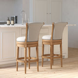 Swivel Barstool With High-Back