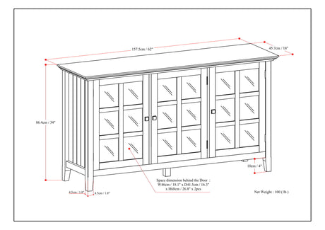 Acadian - Wide Storage Cabinet - Distressed Gray