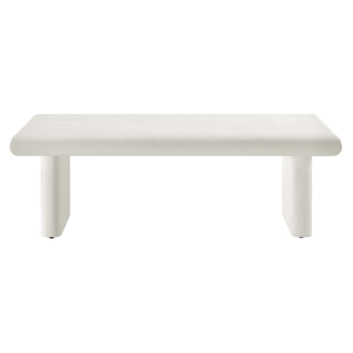 46 Inch Textured Concrete Minimalist Coffee Table - Coffee Tables available at Alpine Outlets in Denver