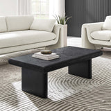 46 Inch Textured Concrete Minimalist Coffee Table - Coffee Tables available at Alpine Outlets in Denver