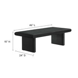 46 Inch Textured Concrete Minimalist Coffee Table - Coffee Tables available at Alpine Outlets in Denver