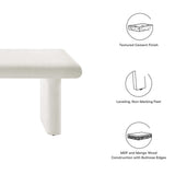 46 Inch Textured Concrete Minimalist Coffee Table - Coffee Tables available at Alpine Outlets in Denver