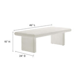 46 Inch Textured Concrete Minimalist Coffee Table - Coffee Tables available at Alpine Outlets in Denver