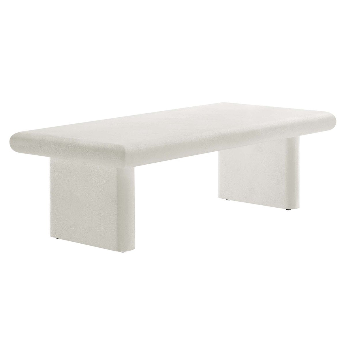 46 Inch Textured Concrete Minimalist Coffee Table - Coffee Tables available at Alpine Outlets in Denver