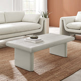 46 Inch Textured Concrete Minimalist Coffee Table - Coffee Tables available at Alpine Outlets in Denver