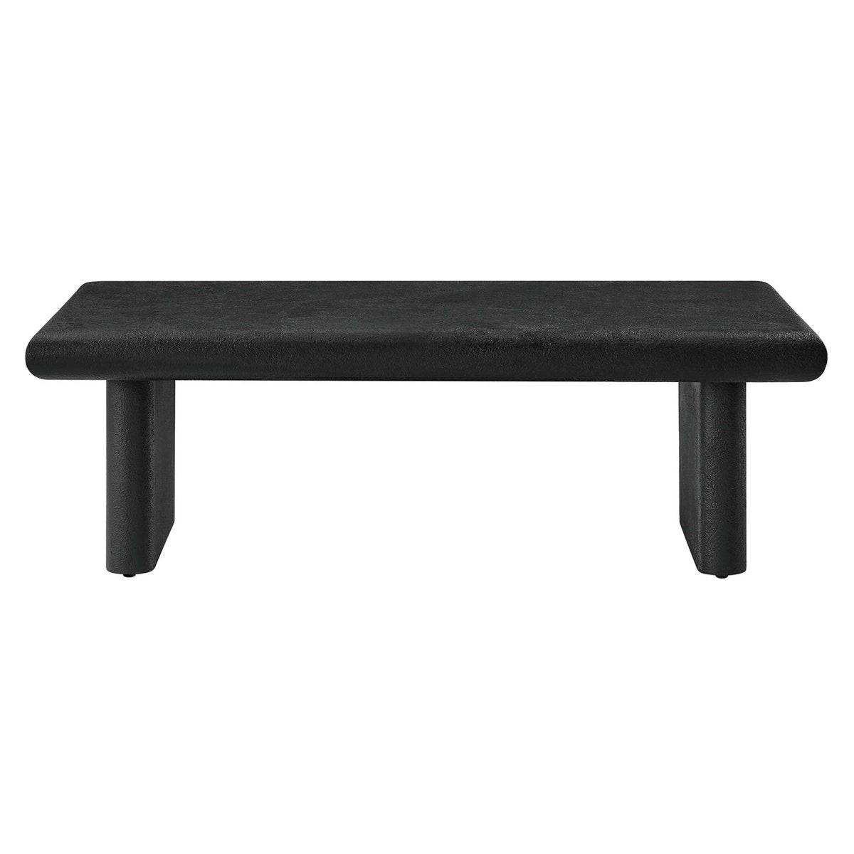 46 Inch Textured Concrete Minimalist Coffee Table - Coffee Tables available at Alpine Outlets in Denver