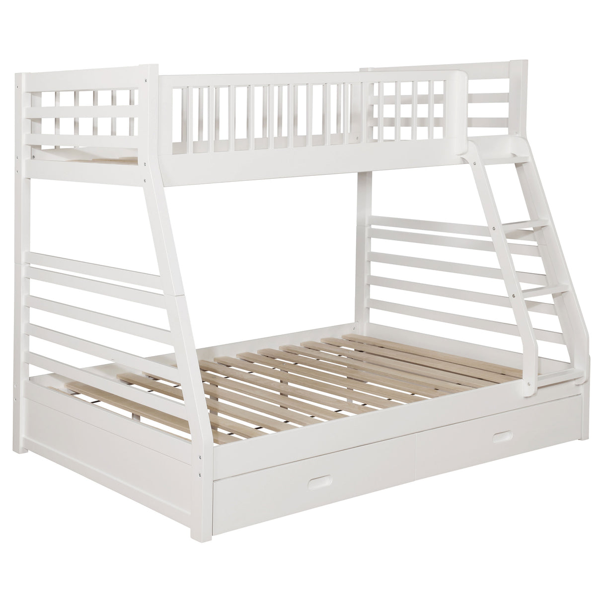 Ashton 2-Drawer Twin Over Full Bunk Bed - White