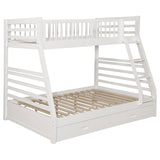Ashton 2-Drawer Twin Over Full Bunk Bed - White