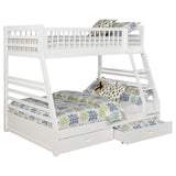 Ashton 2-Drawer Twin Over Full Bunk Bed - White