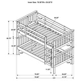 Chapman Wood Twin Over Twin Bunk Bed, White