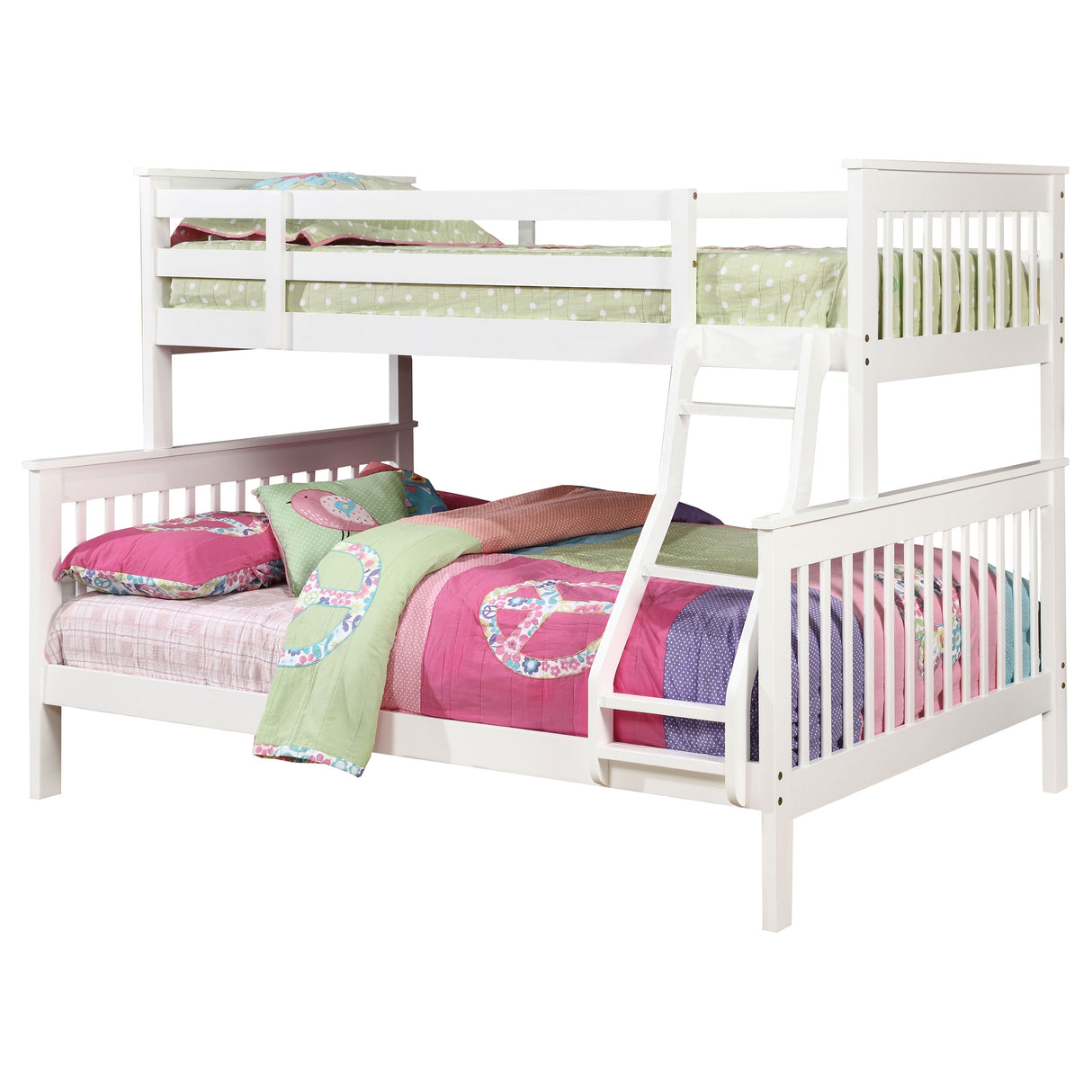 Chapman Wood Twin Over Full Bunk Bed in White
