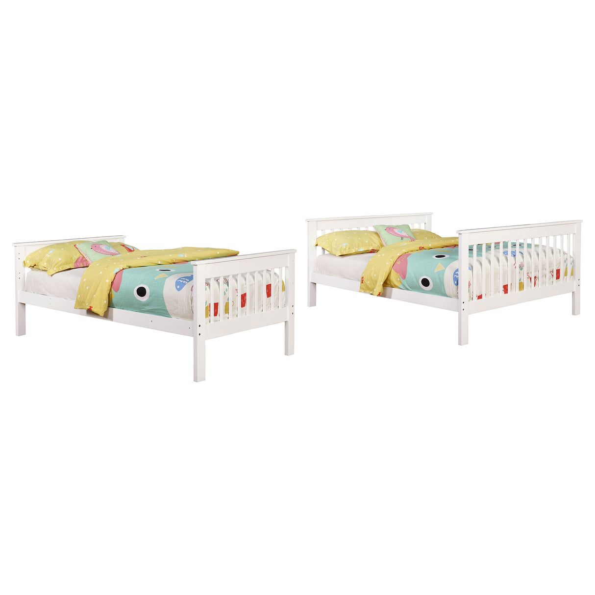 Chapman Wood Twin Over Full Bunk Bed in White