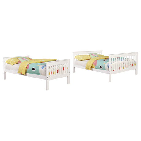 Chapman Wood Twin Over Full Bunk Bed in White
