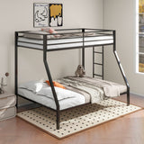 Alevera Metal Twin Over Full Bunk Bed with Ladder