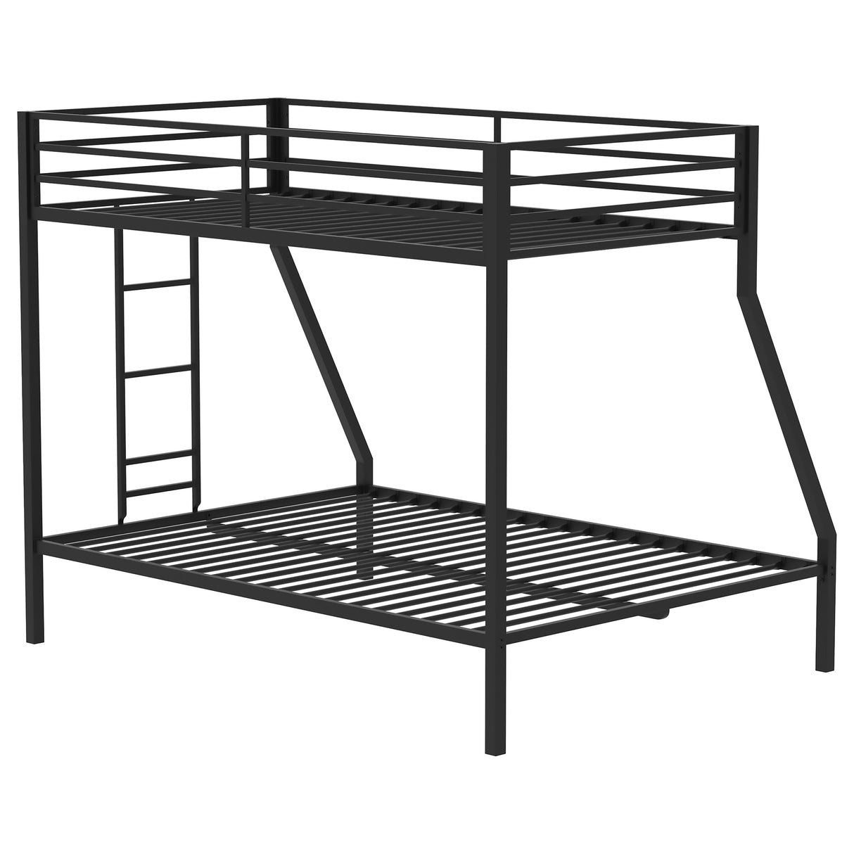 Alevera Metal Twin Over Full Bunk Bed with Ladder