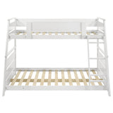 Holden Twin Over Full Bunk Bed in White Wood Veneer