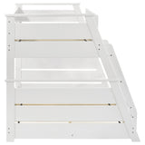 Holden Twin Over Full Bunk Bed in White Wood Veneer