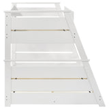 Holden Twin Over Full Bunk Bed in White Wood Veneer