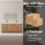 Freestanding Bathroom Vanity With Sink, Soft Close Doors