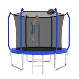 Trampoline With Basketball Hoop, Astm Approved Reinforced Type Outdoor Trampoline With Enclosure Net - Trampolines - Alpine Outlets