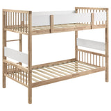 Dakota Wood Twin Over Twin Bunk Bed, Natural
