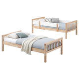 Dakota Wood Twin Over Twin Bunk Bed, Natural