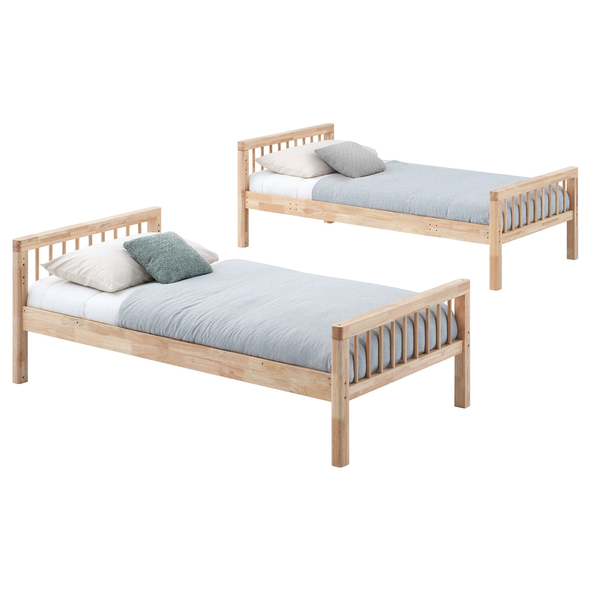 Dakota Wood Twin Over Twin Bunk Bed, Natural