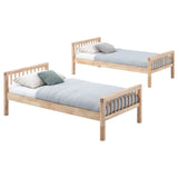 Dakota Wood Twin Over Twin Bunk Bed, Natural