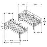 Dakota Wood Twin Over Twin Bunk Bed, Natural