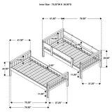 Dakota Wood Twin Over Twin Bunk Bed, Natural