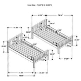 Dakota Wood Twin Over Twin Bunk Bed, Natural
