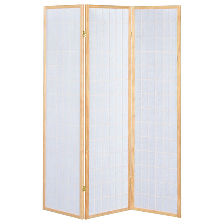 Carrie 3-Panel Shoji Screen Room Divider, Natural