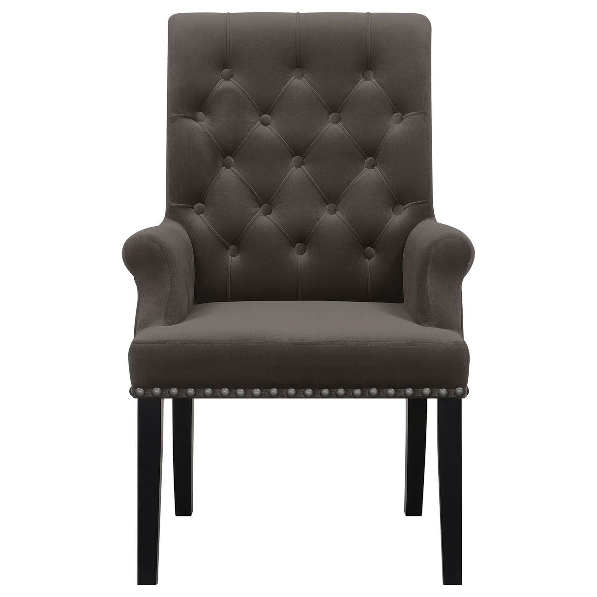 Norwich - Dining Arm Chair With Button Tufting And Rolled Top