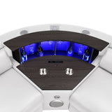 Nova - Sectional With Bluetooth Speaker, LED And Lifting Wine Cabinet