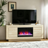 Fireplace TV Stand - Beige
