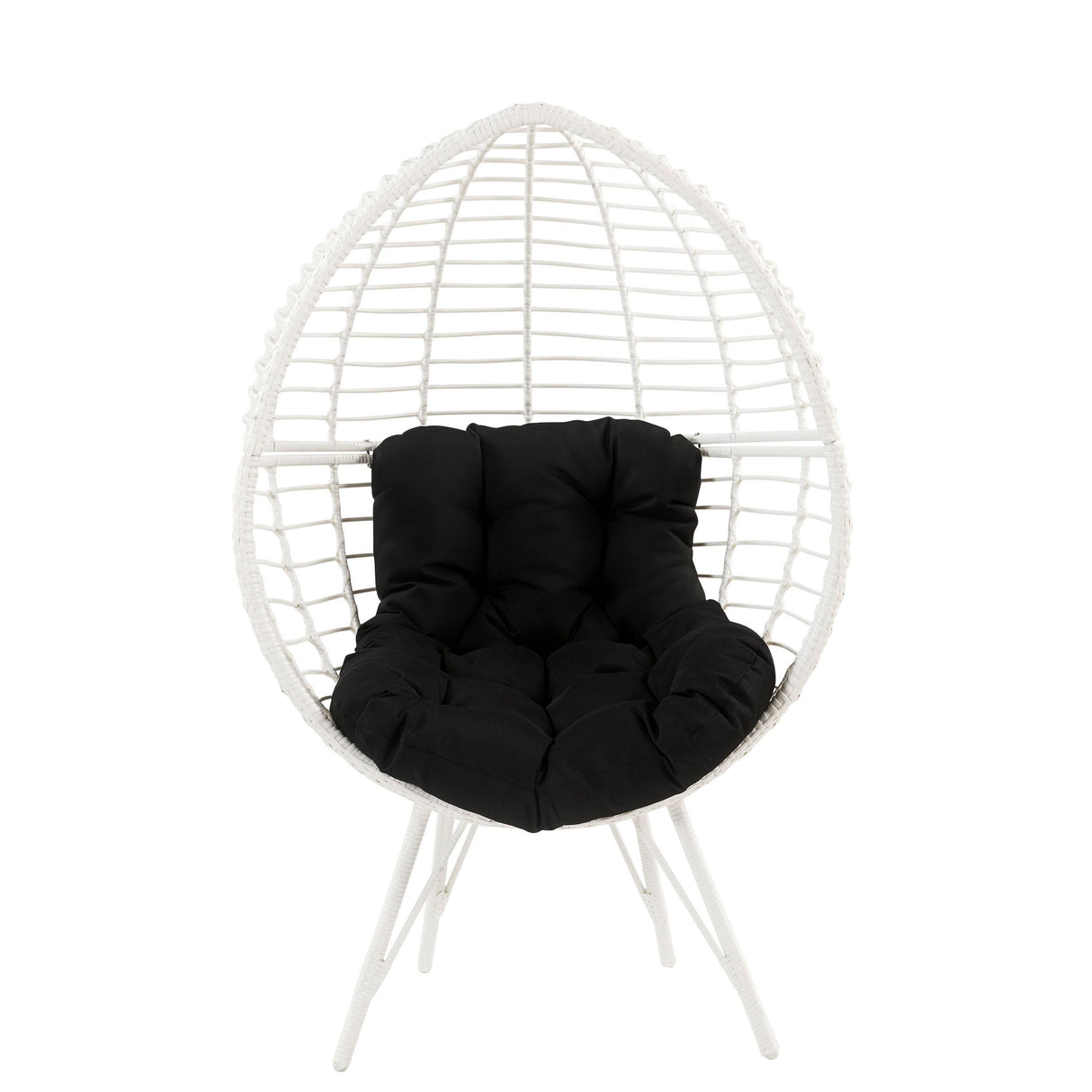 Galzed - Patio Lounge Chair - Black / White