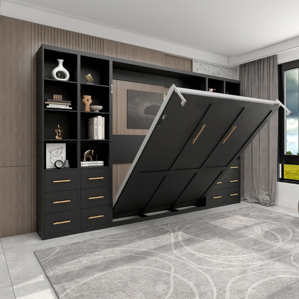 Multifunctional Vertical Murphy Wall Bed