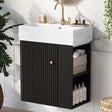 Modern Floating Bathroom Vanity With Ceramic Basin Perfect For Small Bathrooms - Vanities - Alpine Outlets