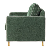 Accent Chair Upholstered Single Sofa With Square Arms, Sewn Pillow Back For Living Room